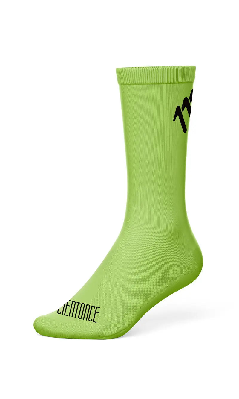 Medias de ciclismo verde neón 111 Cientonce