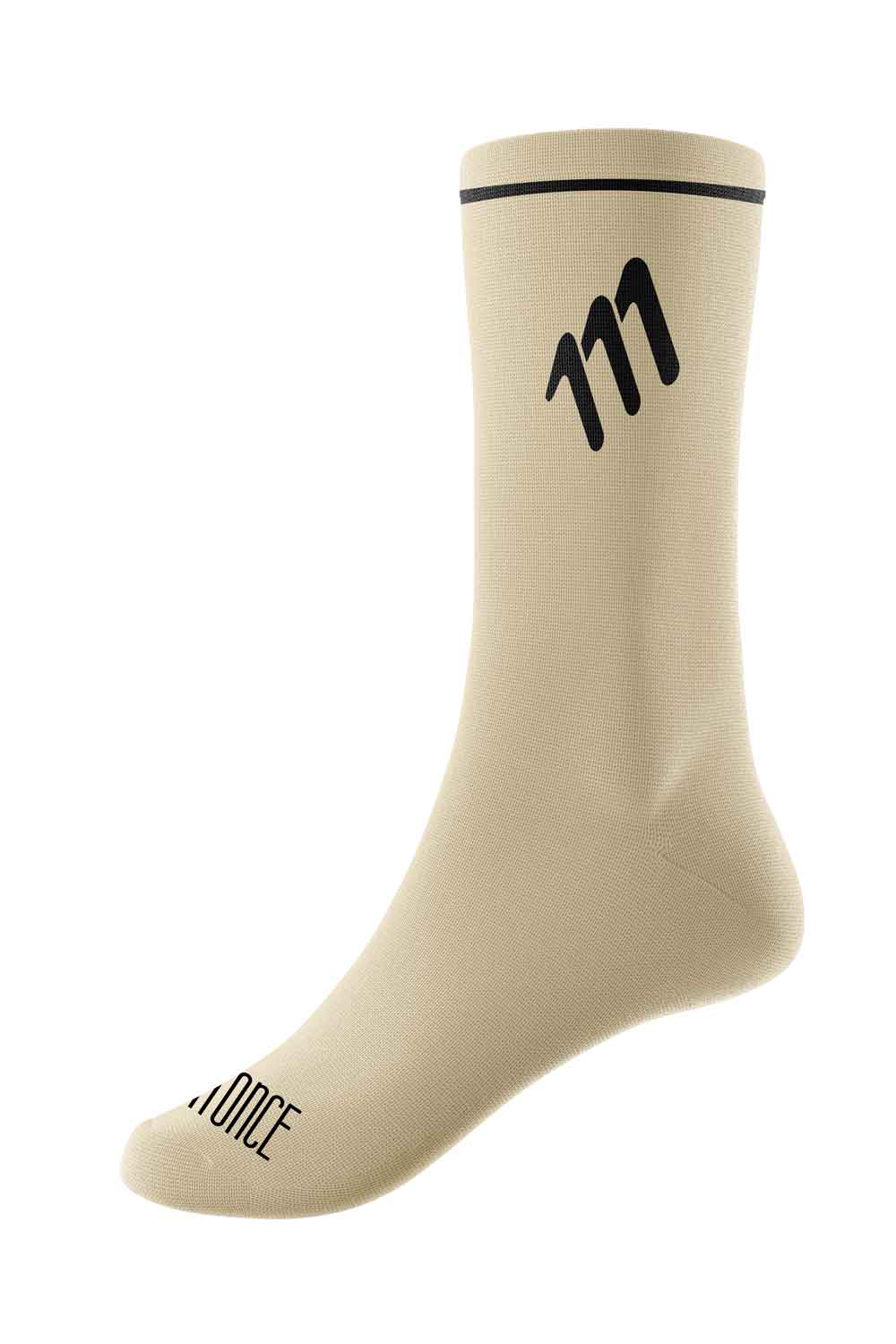 Medias de ciclismo beige gran fondo