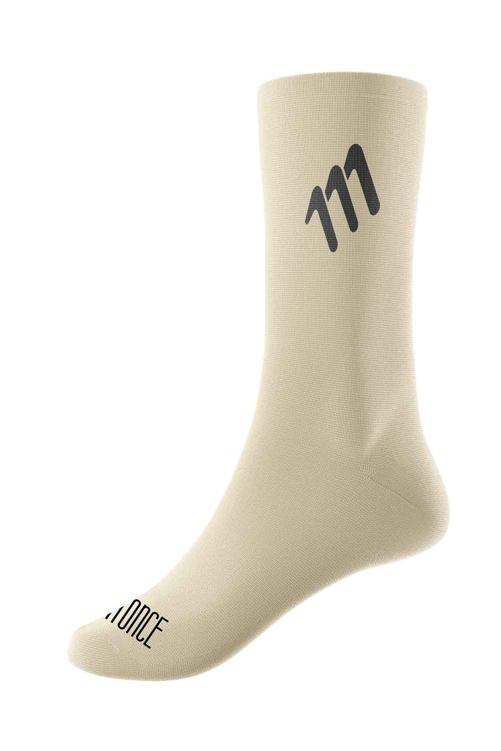 Medias de ciclismo beige gran fondo