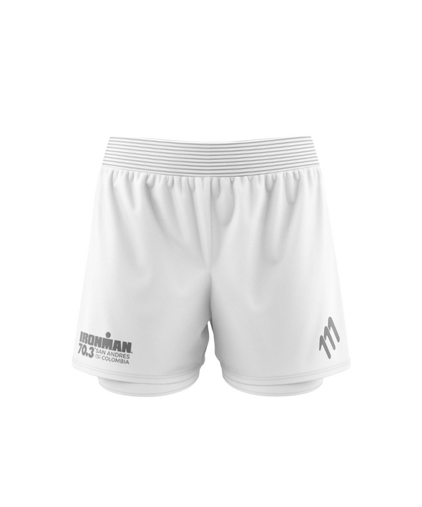 Pantaloneta de running elite blanca hombre IM SAI 70.3 - PREVENTA