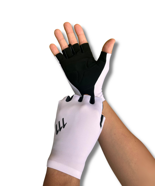 White half distance gloves 