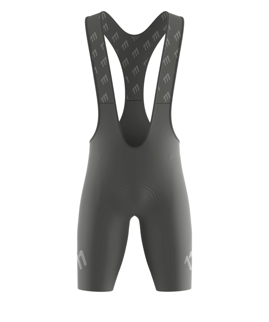 Bib short sin costuras gris oscuro mujer
