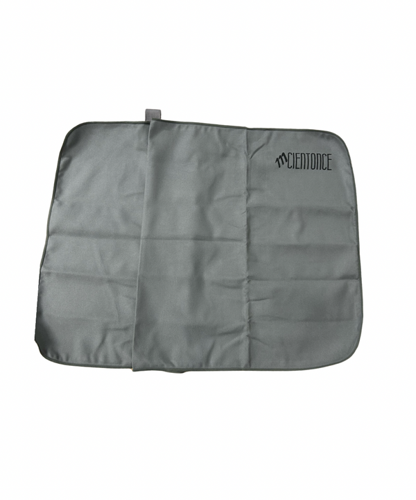 Gray microfiber towel