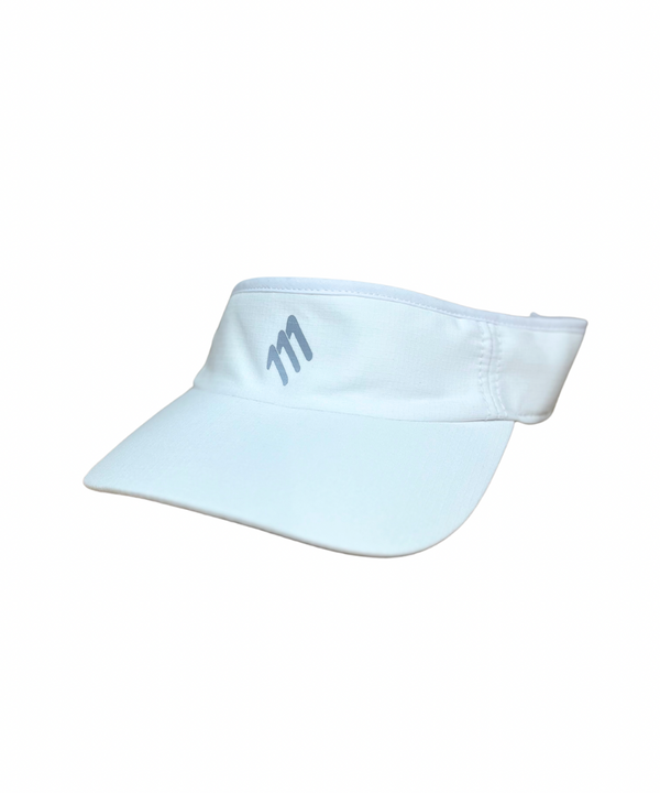 Visera de running blanca ajustable