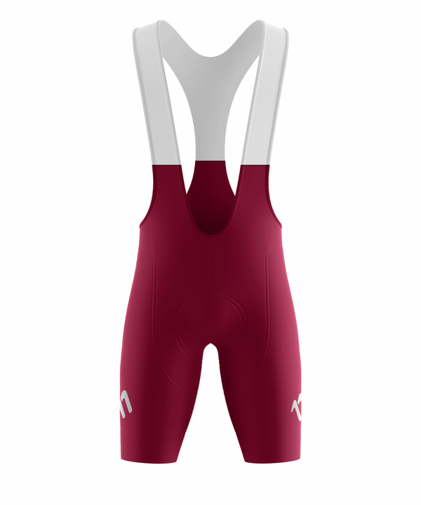 Bib short sin costuras granate mujer