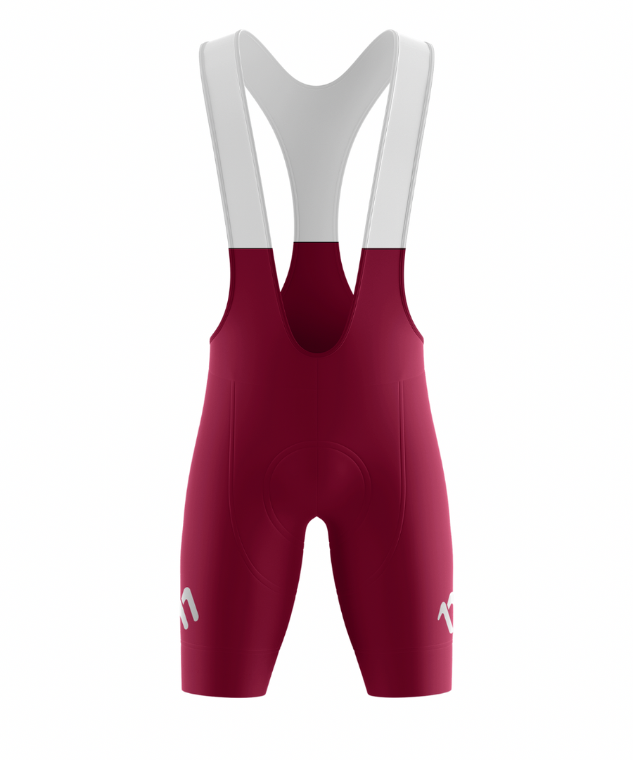 Bib short sin costuras granate mujer