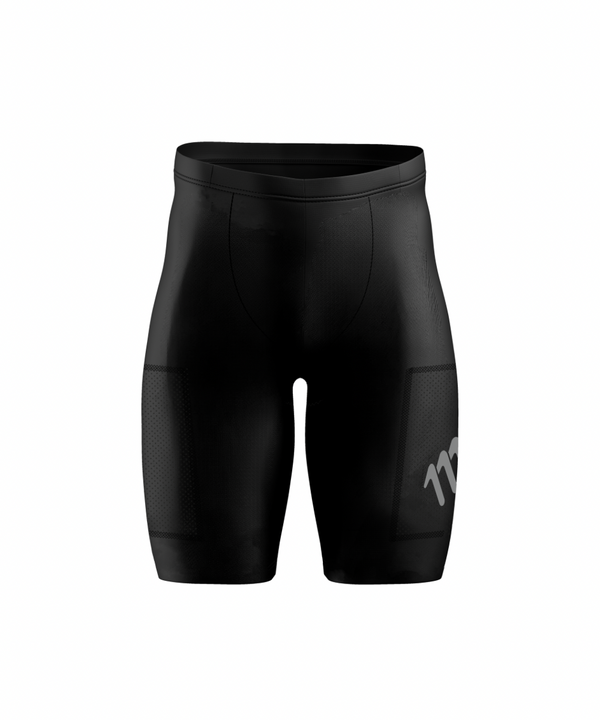 Licra de running racer negra de hombre sin costura