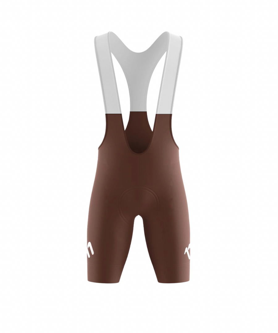 Bib Short sin costuras mocca hombre