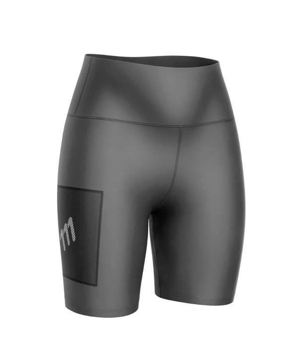 Licra de running racer gris de mujer sin costura