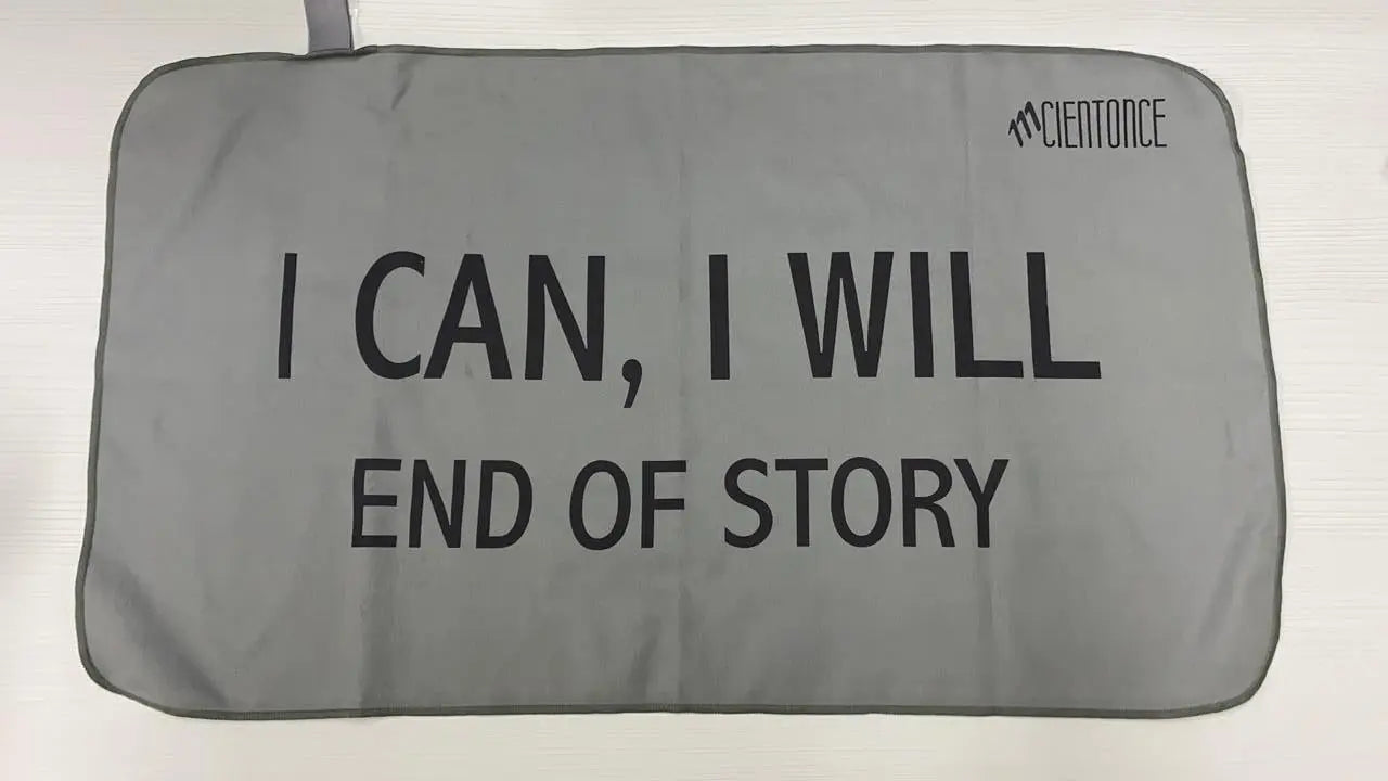 Gray microfiber towel