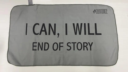 Gray microfiber towel