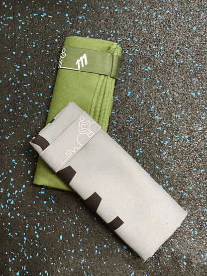 Gray microfiber towel