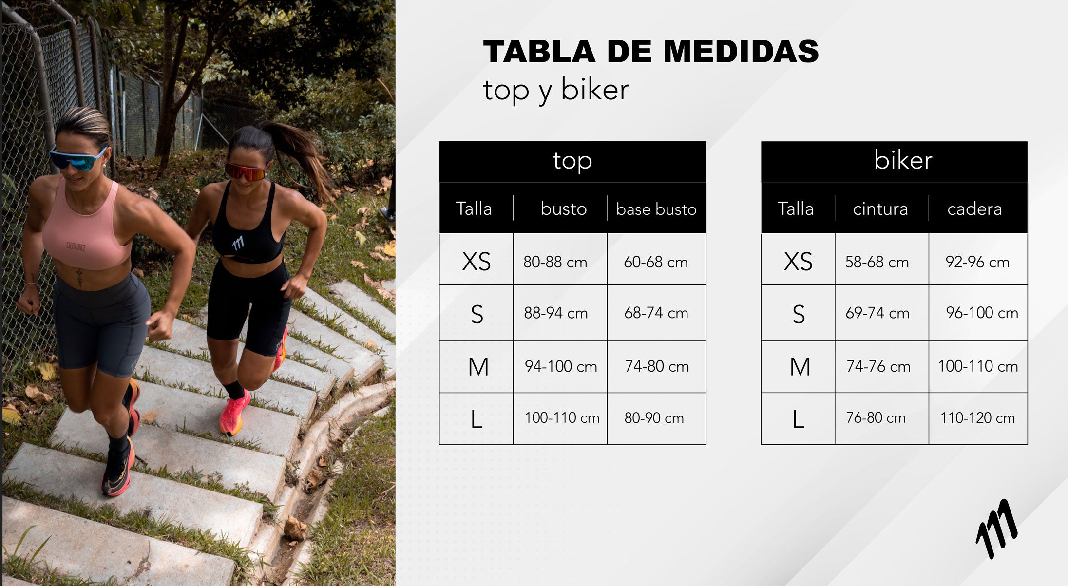 Tallas de top deportivo deals